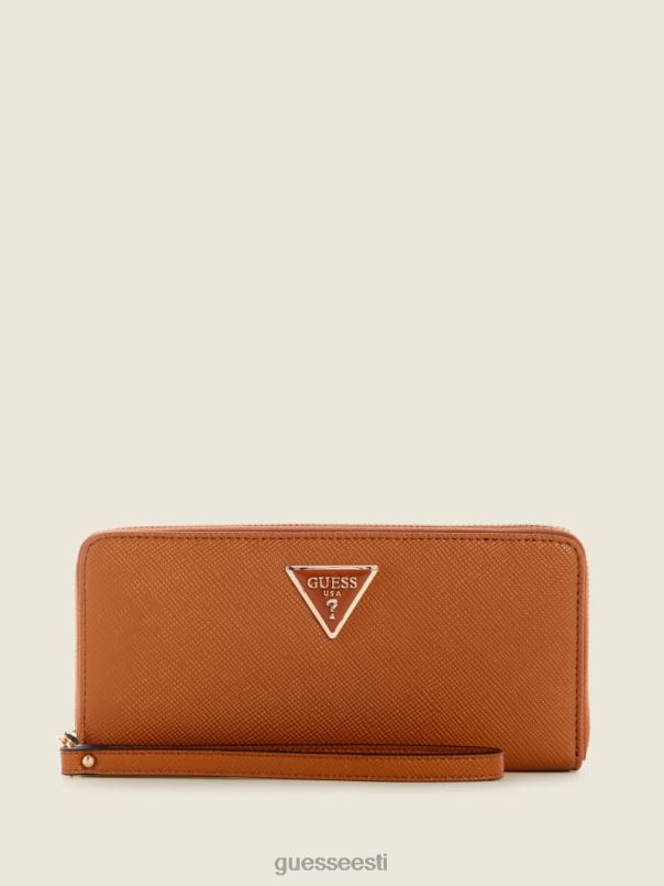 loorberist suur lukuga rahakott kerge konjak GUESS kotid naised BB4BB3160