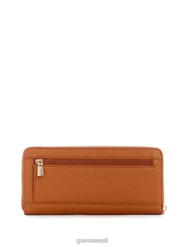 loorberist suur lukuga rahakott kerge konjak GUESS kotid naised BB4BB3160