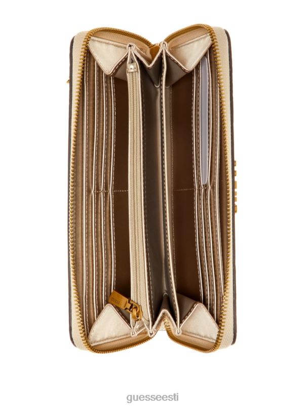 loorberist suur lukuga rahakott kerge konjak GUESS kotid naised BB4BB3160