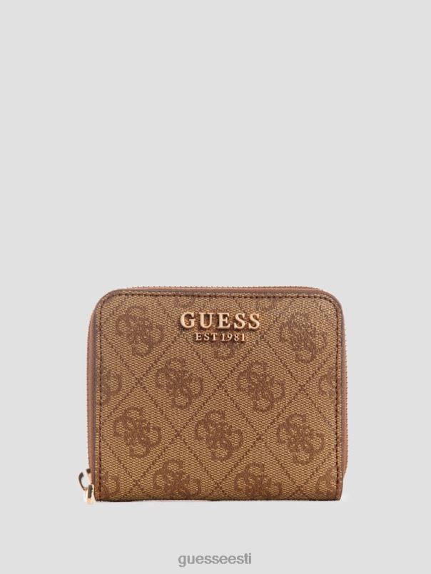 loorberist väike lukuga rahakott latte logo GUESS kotid naised BB4BB3129