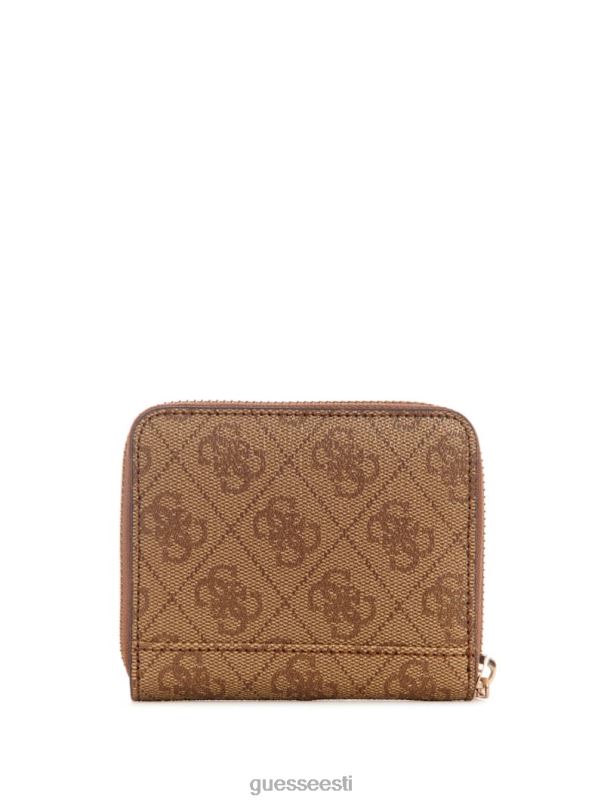 loorberist väike lukuga rahakott latte logo GUESS kotid naised BB4BB3129