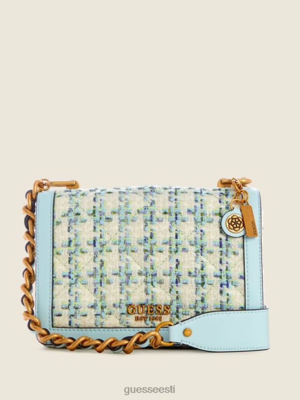 abey tweed crossbody aqua GUESS kotid naised BB4BB2974