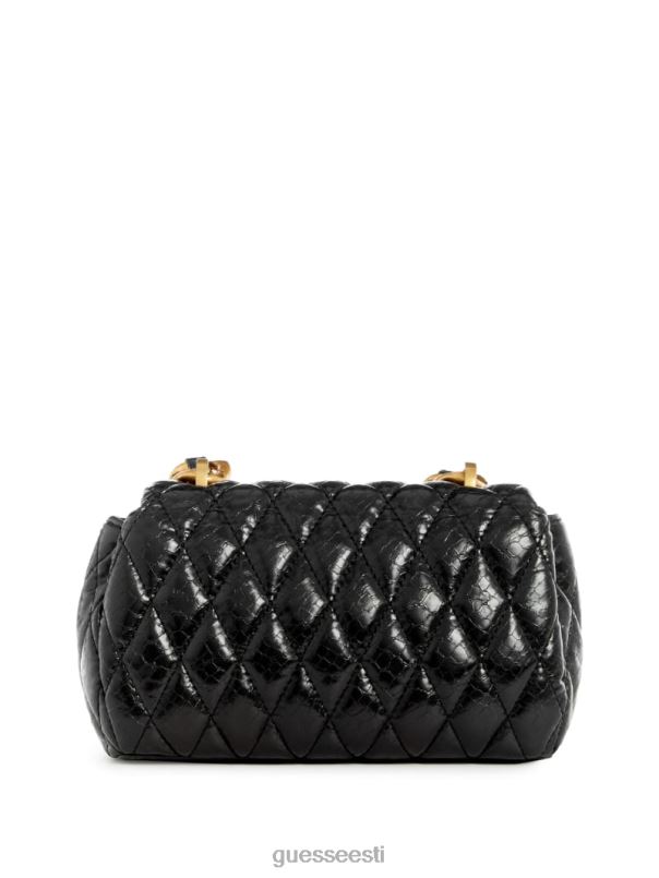 dema tepitud mini crossbody kott must lilletrükk GUESS kotid naised BB4BB2798