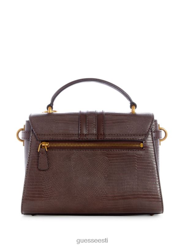 ginevra tekstuuriga ülemise käepideme ristkorpus pruun GUESS kotid naised BB4BB2867