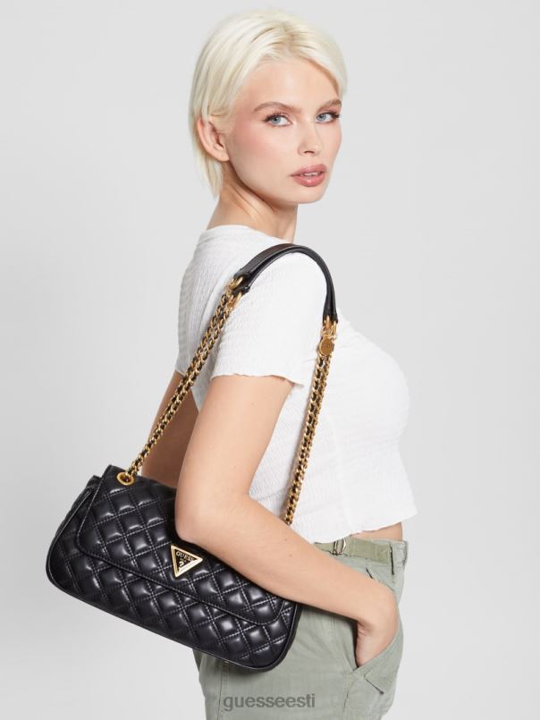 giully tepitud kabriolett ristkorpus must lilletrükk GUESS kotid naised BB4BB2872