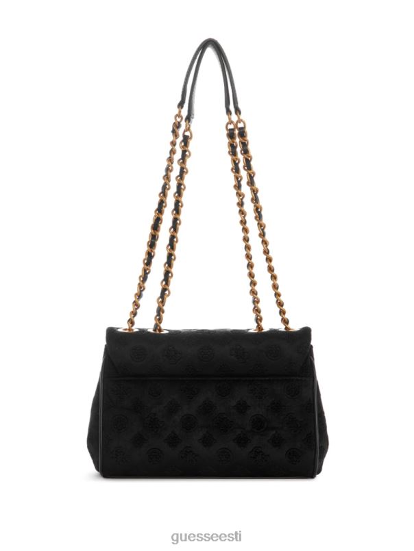 inia sametist kabriolett ristkorpus must lilletrükk GUESS kotid naised BB4BB2792