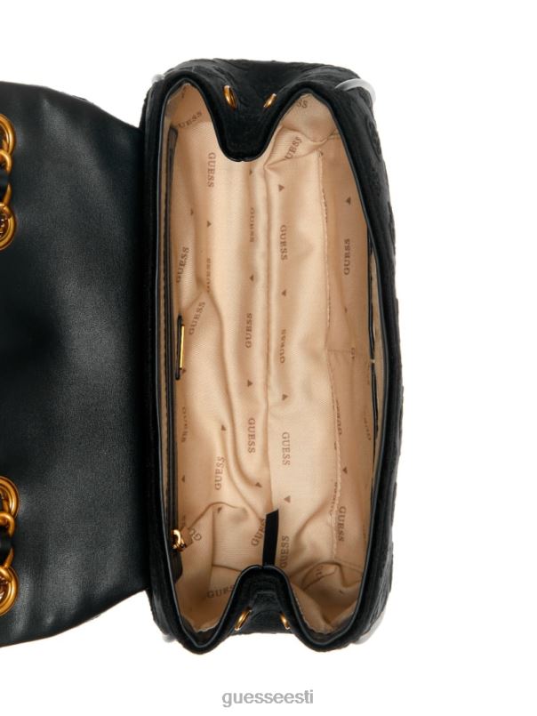 inia sametist kabriolett ristkorpus must lilletrükk GUESS kotid naised BB4BB2792