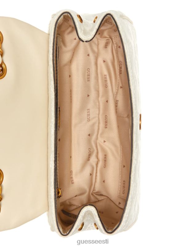 inia sametist kabriolett ristkorpus valge GUESS kotid naised BB4BB2877