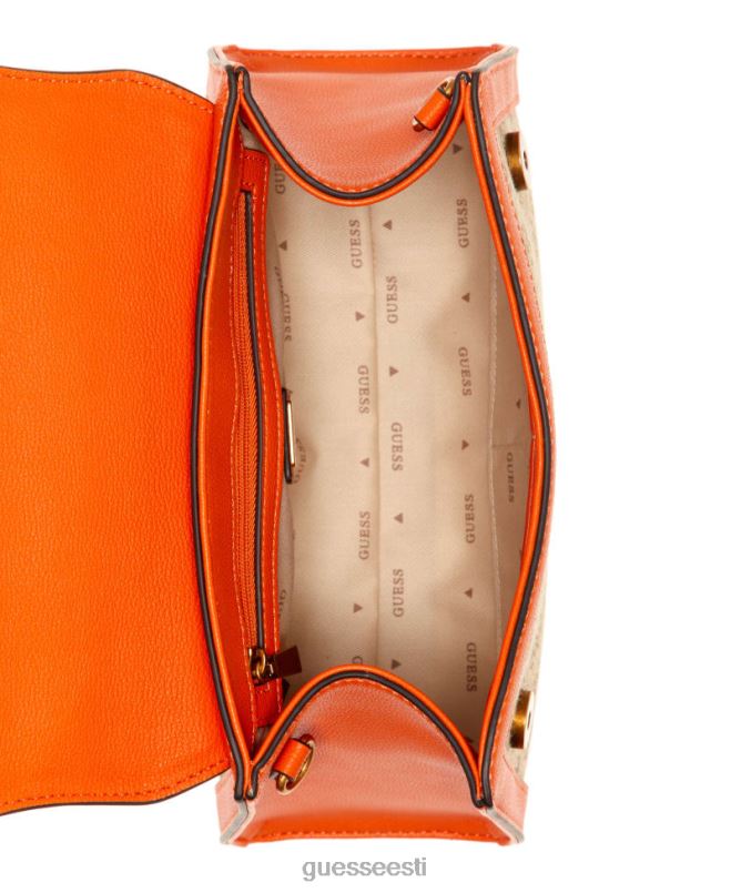 stephi žakaarmadratsi logoga ülemise käepidemega kott oranž GUESS kotid naised BB4BB2986