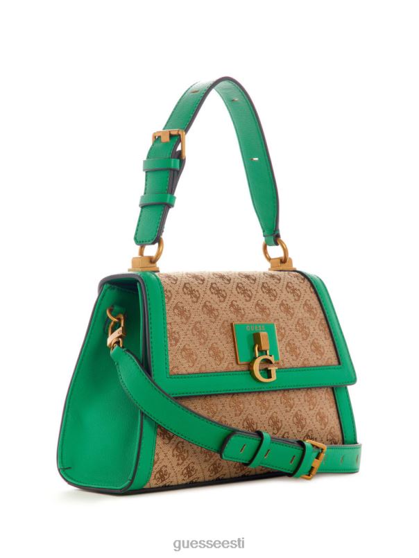 stephi žakaarmadratsi logoga ülemise käepidemega kott roheline GUESS kotid naised BB4BB2970