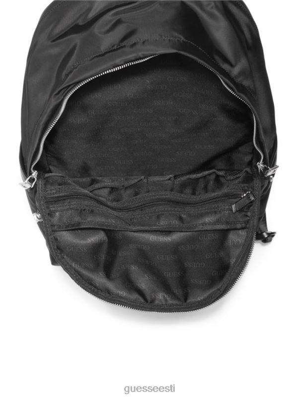 Certosa kompaktne seljakott must lilletrükk GUESS kotid naised BB4BB3203