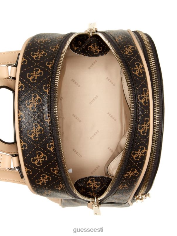 Manhattani logoga suur seljakott pruun GUESS kotid naised BB4BB3211