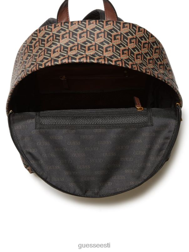 ederlo seljakott must lilletrükk GUESS kotid naised BB4BB3182