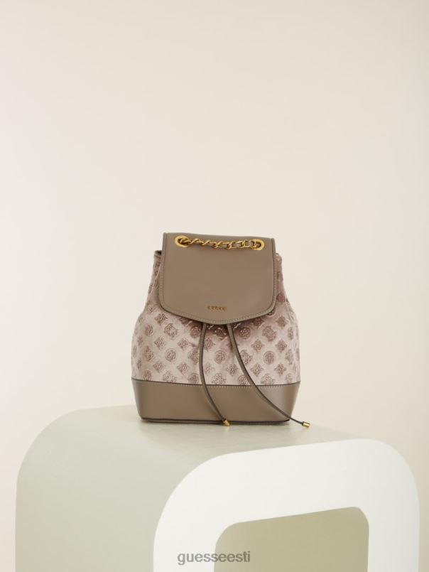 kimi sametist seljakott taupe GUESS kotid naised BB4BB3218