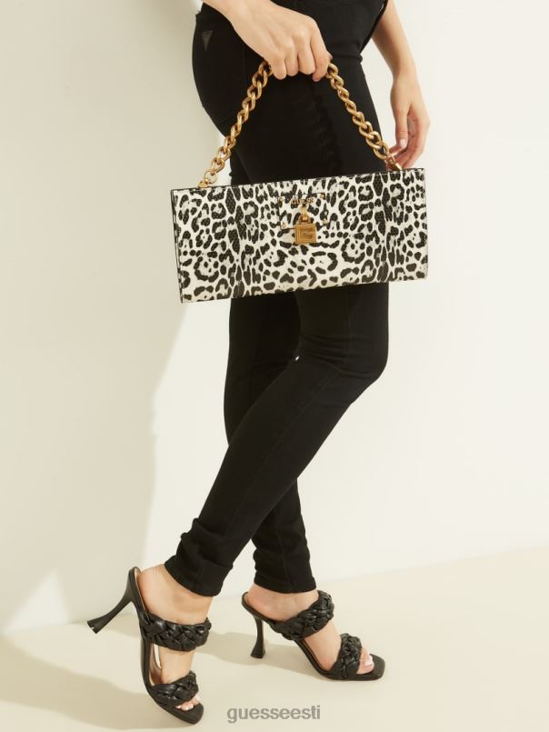 keskastme leopardsidur must punktsiooniga GUESS kotid naised BB4BB2962