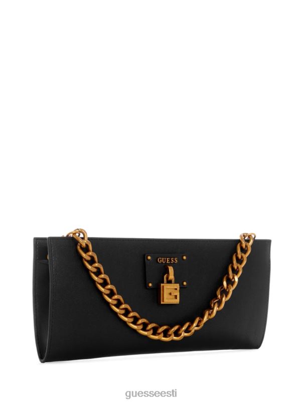 keskastme sidur must lilletrükk GUESS kotid naised BB4BB3059