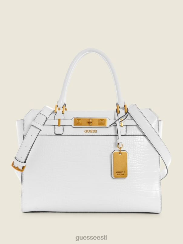 raffie krokodilliga reljeefne kandekott valge multi GUESS kotid naised BB4BB3269