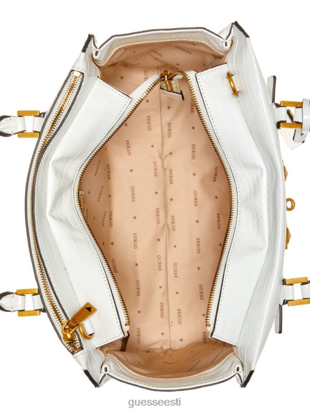 raffie krokodilliga reljeefne kandekott valge multi GUESS kotid naised BB4BB3269