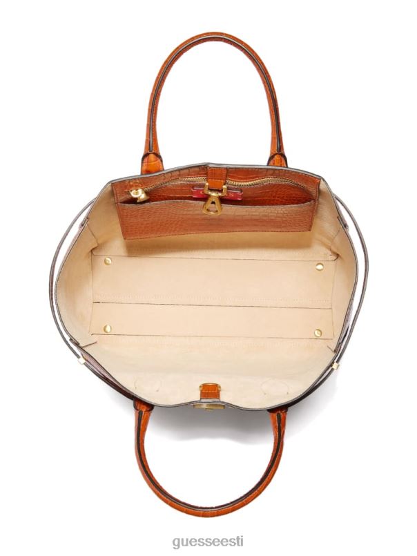 cristina Croc nahast kott konjak GUESS kotid naised BB4BB3084