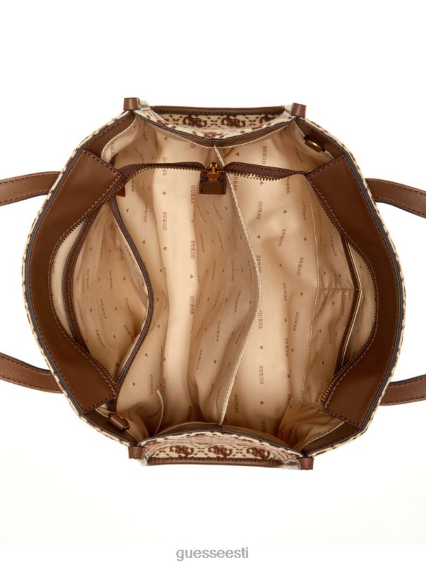 izzy žakaarmadratsi logoga kott pruun multi GUESS kotid naised BB4BB2782