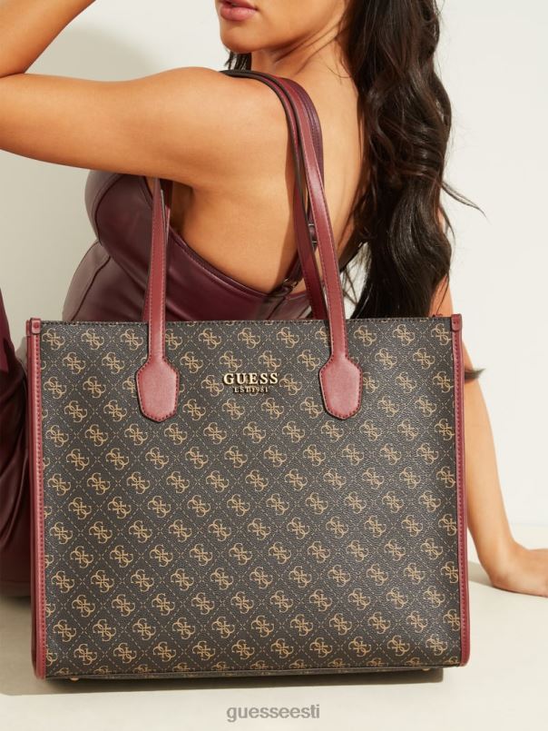 silvana logoga kandik pruun logo/merlot GUESS kotid naised BB4BB3241