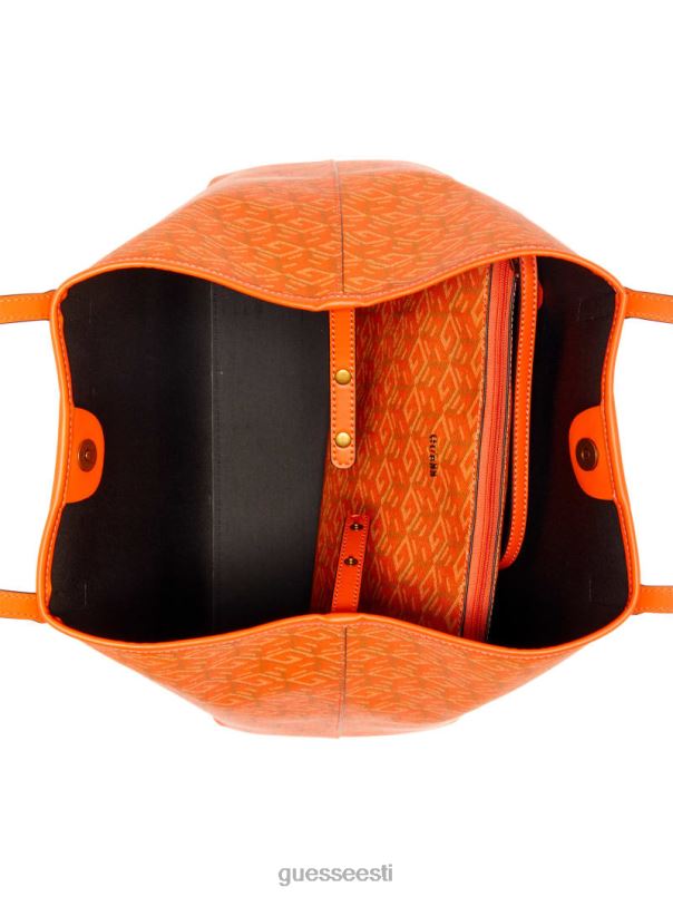 vikky suur kandik oranž logo GUESS kotid naised BB4BB3103