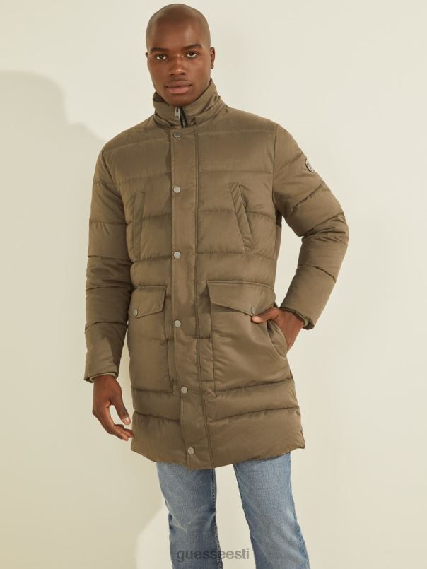 alta nailonist puhvis jope üldine pruun GUESS kehakate mehed BB4BB4154