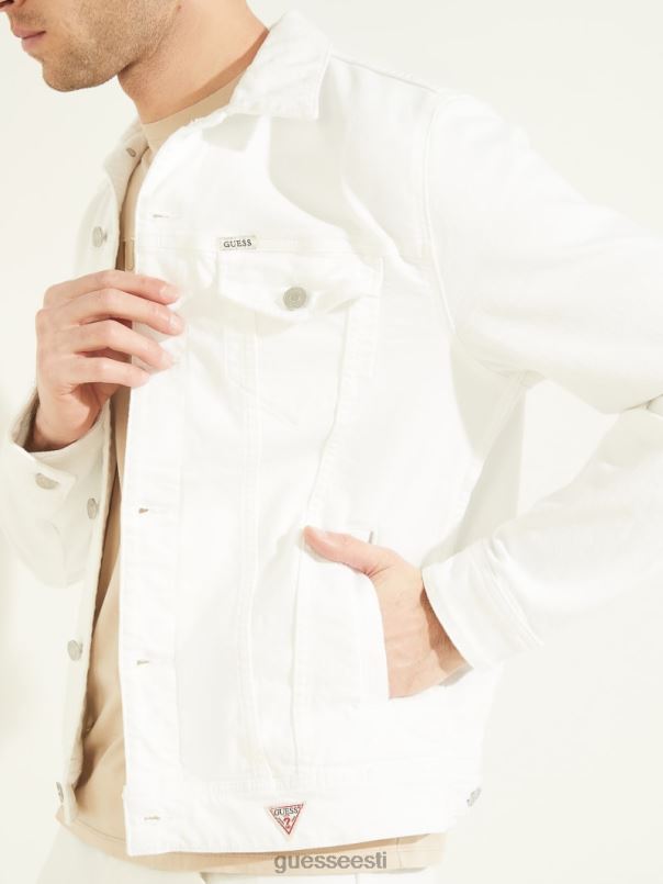 dillon teksajakk optika valge GUESS kehakate mehed BB4BB4184