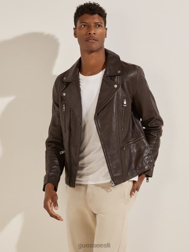 nahast biker jope šokolaadi brownie GUESS kehakate mehed BB4BB4106