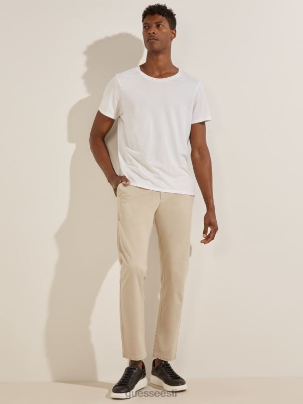 myron twill kitsad püksid beež blanco GUESS kehakate mehed BB4BB4151