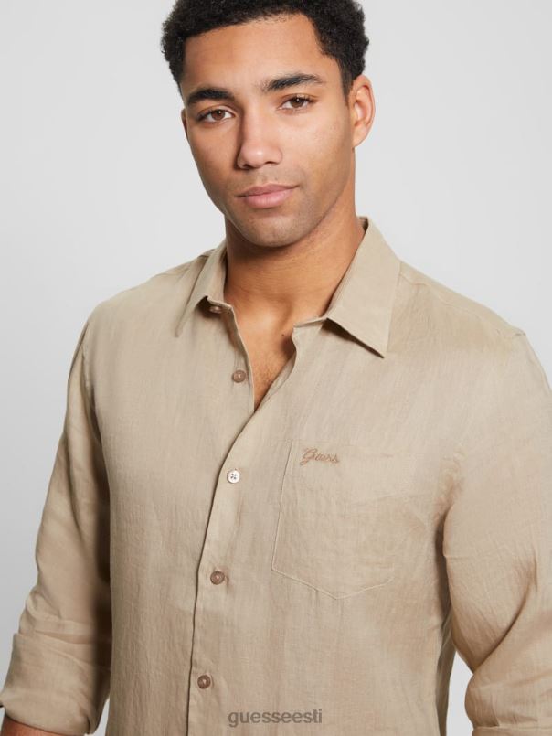 öko saare linane särk looduslik siena GUESS kehakate mehed BB4BB3958