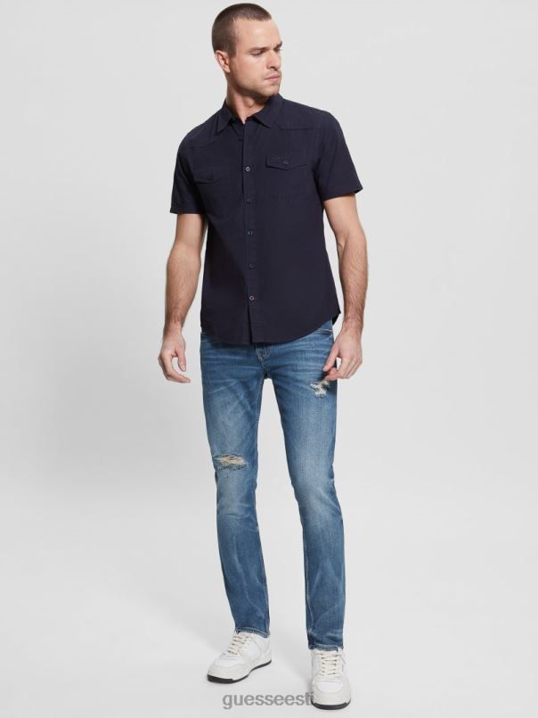 nottinghami särk sinine elegantne GUESS kehakate mehed BB4BB3979