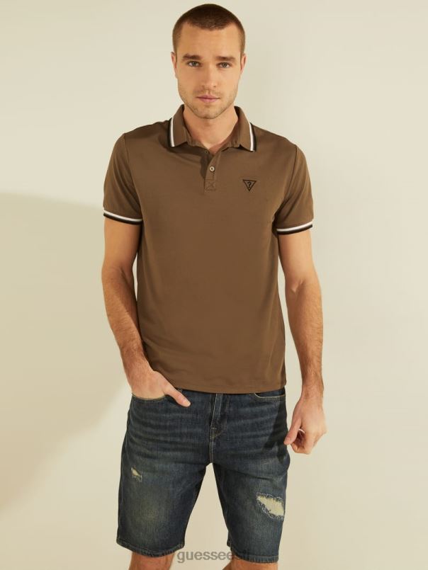 sport pique logo polo antiikne taupe GUESS kehakate mehed BB4BB4122