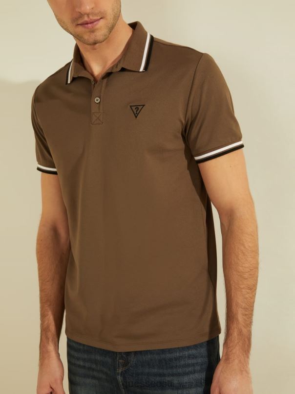 sport pique logo polo antiikne taupe GUESS kehakate mehed BB4BB4122
