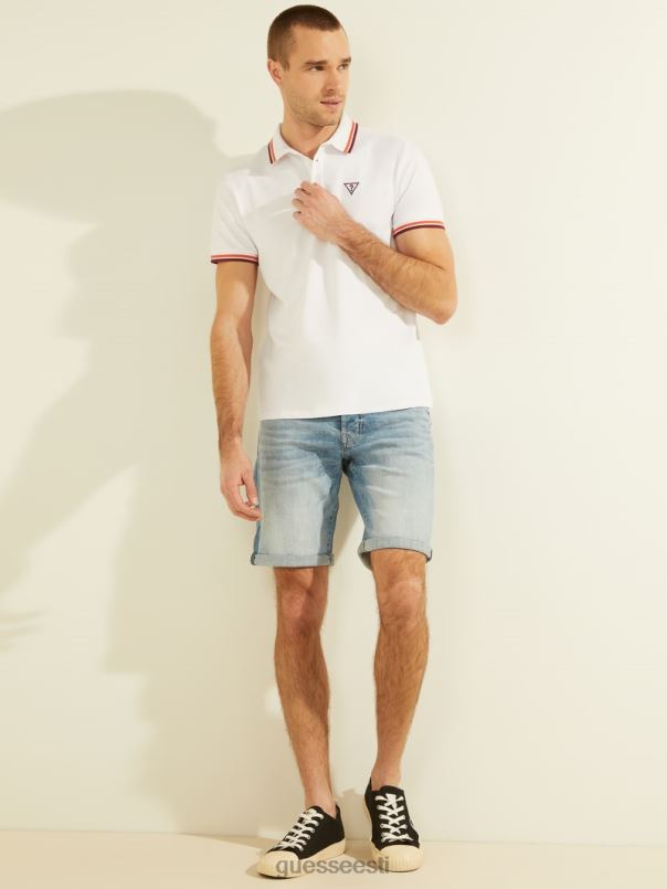 sport pique logo polo puhas valge GUESS kehakate mehed BB4BB4041