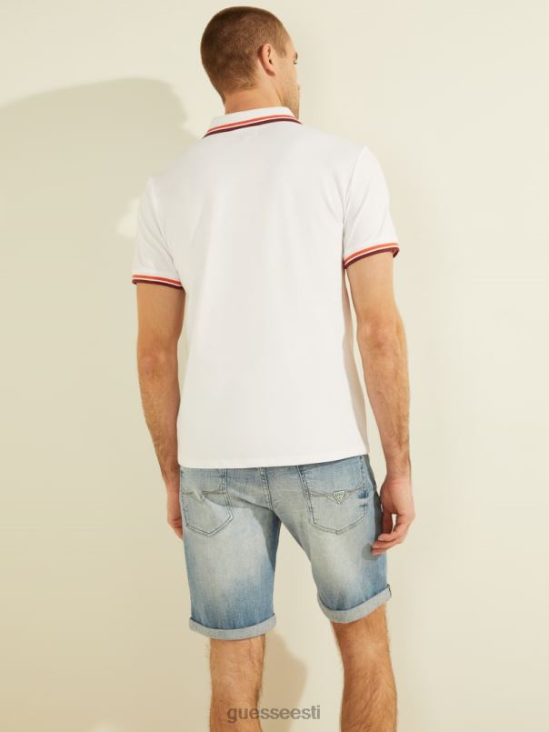 sport pique logo polo puhas valge GUESS kehakate mehed BB4BB4041