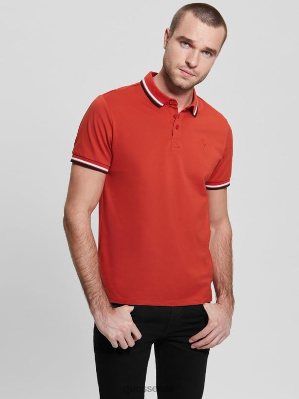 sport pique polo vulkaanpunane GUESS kehakate mehed BB4BB4058