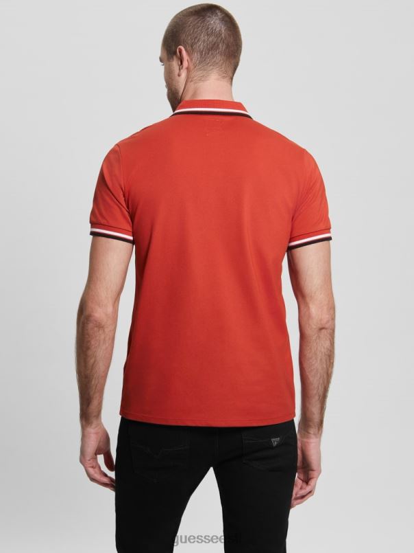 sport pique polo vulkaanpunane GUESS kehakate mehed BB4BB4058