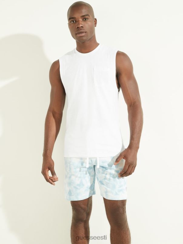 kanepipuuvillane lihaste tee puhas valge GUESS kehakate mehed BB4BB4049