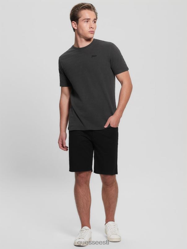 öko vincent jersey crewneck tee süsimusta multi GUESS kehakate mehed BB4BB4030