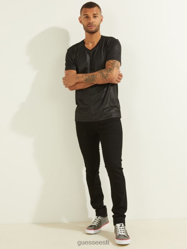 müürsepa v-kaelusega tee süsimust GUESS kehakate mehed BB4BB4112