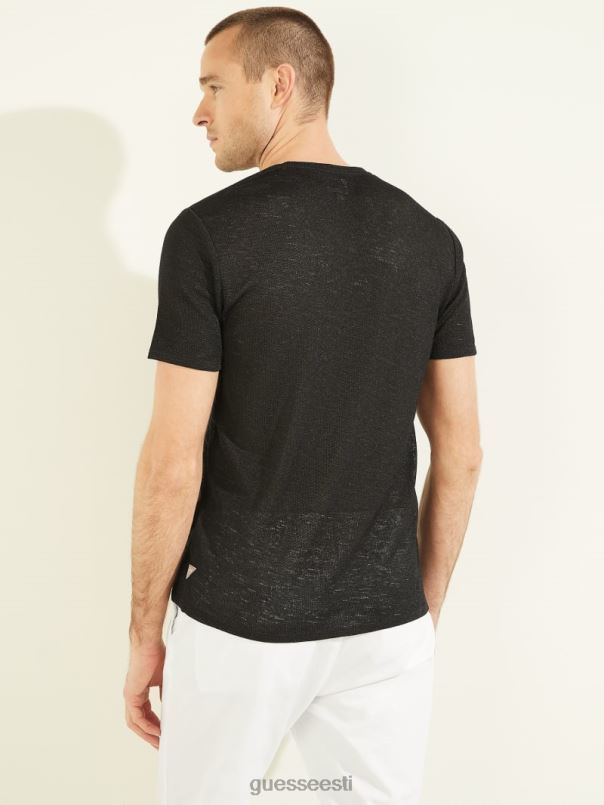 marli v-kaelusega tee süsimust GUESS kehakate mehed BB4BB4124