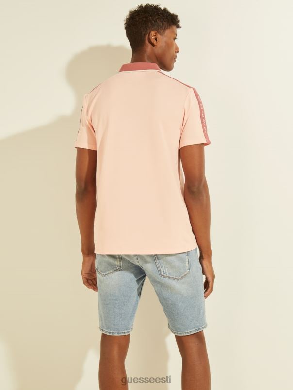 pique logo lint polo õis heleroosa GUESS kehakate mehed BB4BB4132