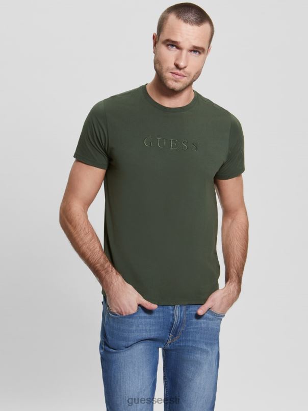 tikitud logoga tee džungli rohelised GUESS kehakate mehed BB4BB4063
