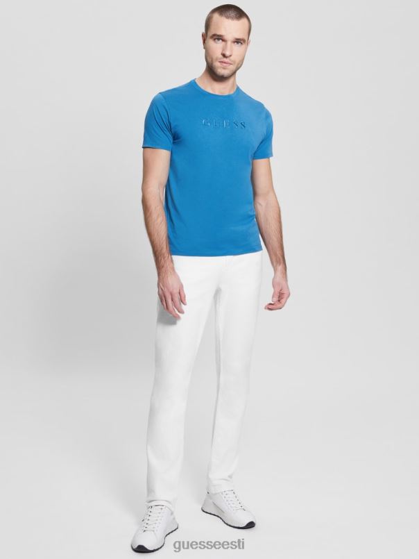 tikitud logoga tee merealune sinine GUESS kehakate mehed BB4BB4084