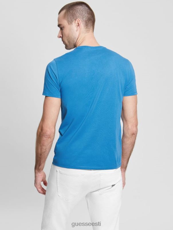 tikitud logoga tee merealune sinine GUESS kehakate mehed BB4BB4084