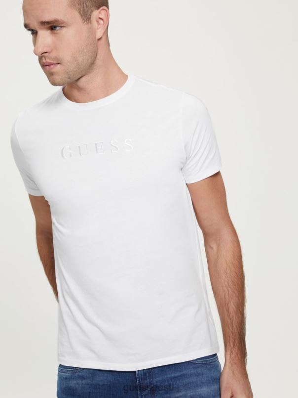 tikitud logoga tee puhas valge GUESS kehakate mehed BB4BB4068
