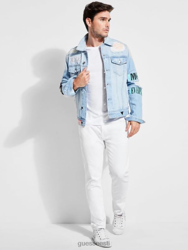 tikitud logoga tee puhas valge GUESS kehakate mehed BB4BB4091