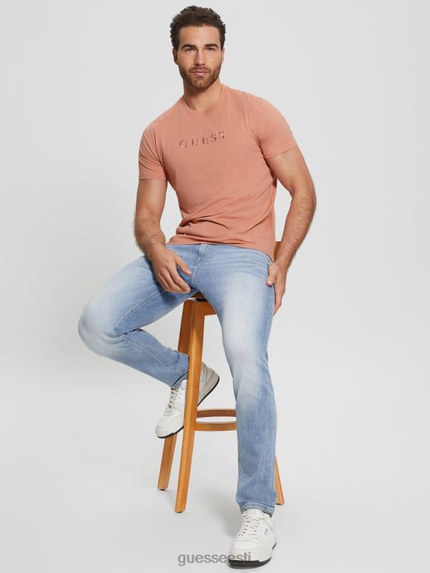 tikitud logoga tee satiin roos GUESS kehakate mehed BB4BB4024