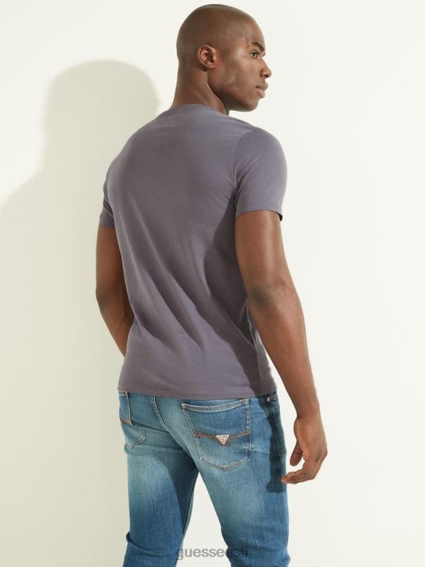 tikitud logoga tee violetne tuhk GUESS kehakate mehed BB4BB4097